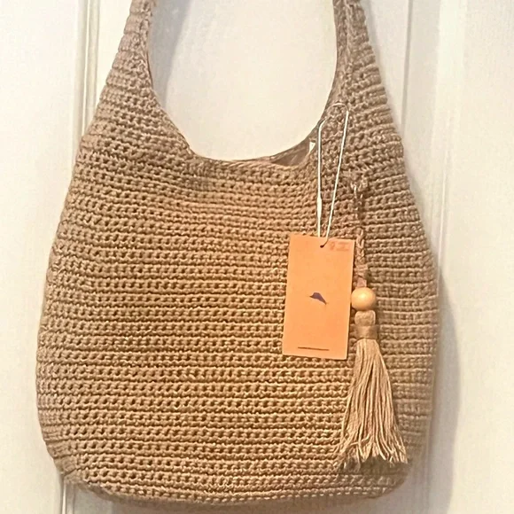 Brand New Tommy Bahama Crochet Hobo Bag - Picture 6 of 7